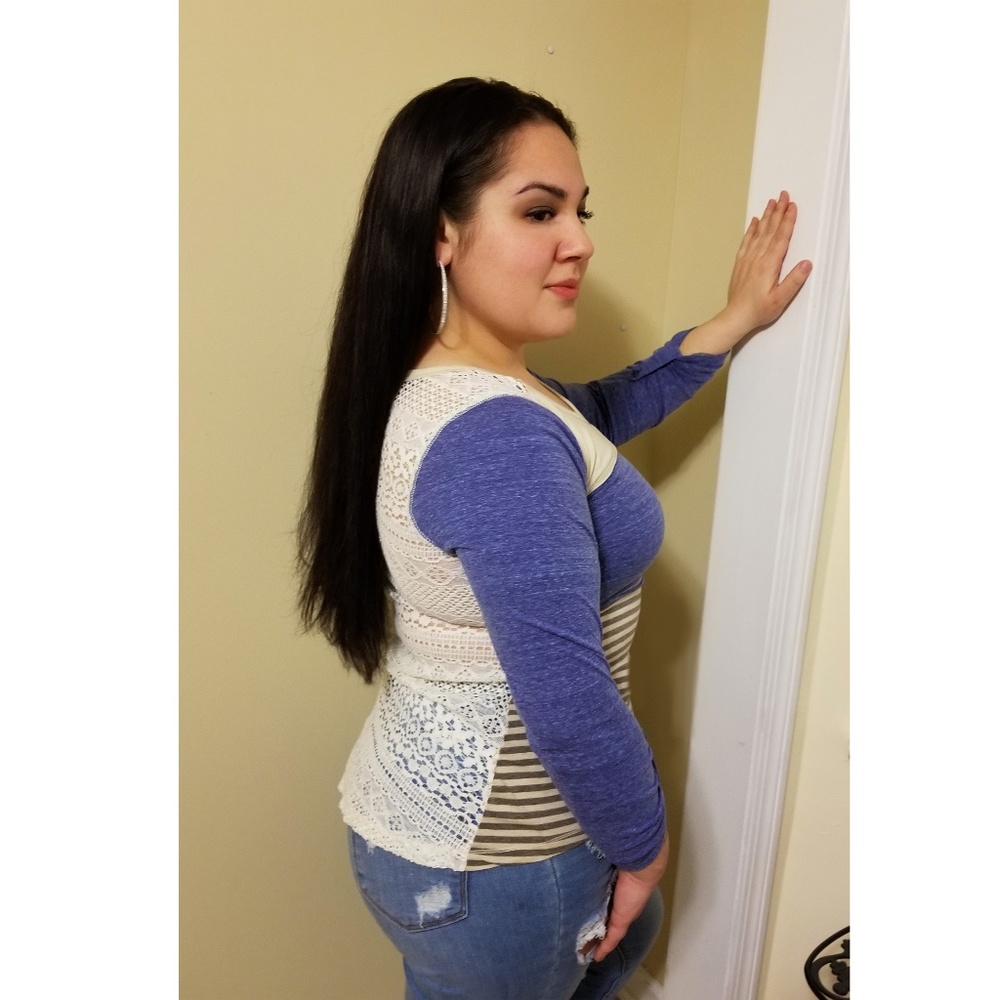 High low long sleeved shirt